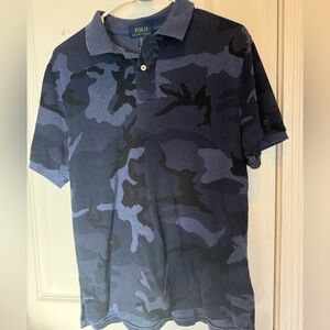 Polo Ralph Lauren Boys Camo Polo Shirt Blue XL (18-20)